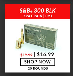 Sellier & Bellot - 300 Blackout - 124 Grain - FMJ - 20 Rounds