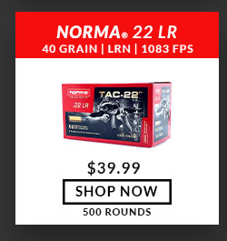 Norma - TAC-22 - 22 Long Rifle - 40 Grain - LRN - 1083 fps - 500 Rounds