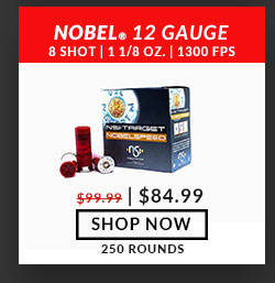 Nobel Sport - Target Nobel Speed - 12 Gauge - #8 Shot - 1-1/8 oz. - 1300 FPS - 250 Rounds