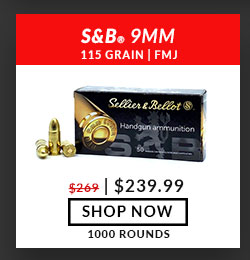 Sellier & Bellot - 9mm - 115 Grain - FMJ - 1,000 Rounds