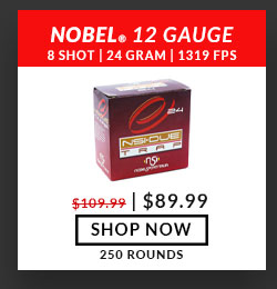 Nobel Sport - Due Trap - 12 Gauge - #8 Shot - 24 gram - 1319 FPS - 250 Rounds