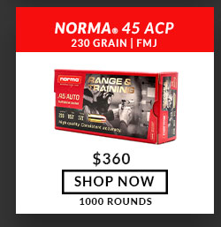 Norma - 45 ACP - 230 Grain - FMJ - 1000 Rounds