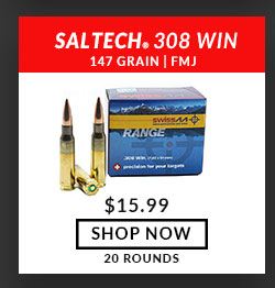 Saltech Swiss Range - 308 Win - 147 Grain - FMJ - 20 Rounds