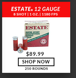 Estate - Super Sport Competition - 12 Gauge - #8 Shot - 2-3/4'' - 1 oz. - 1180 FPS - 250 Rounds