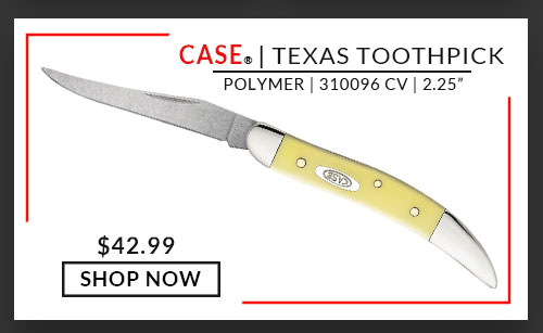 Case - Texas Toothpick - 2.25 - Yellow Synthetic - Polymer - (310096 CV)