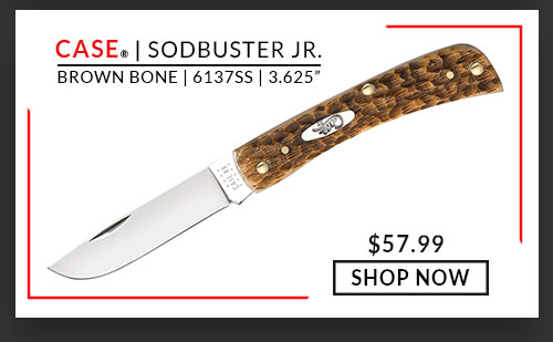 Case - Sodbuster Jr. - 3.625 - Jigged Brown Bone - (6137SS)