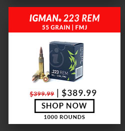 Igman - 223 Rem - 55 Grain - FMJ - 1000 Rounds