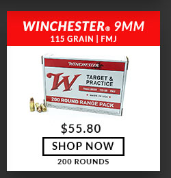 Winchester - 9mm - 115 Grain - FMJ - 200 Rounds