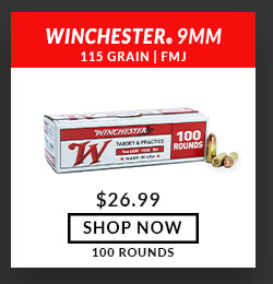 Winchester - 9mm - 115 Grain - FMJ - 100 Rounds