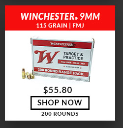 Winchester - 9mm - 115 Grain - FMJ - 200 Rounds