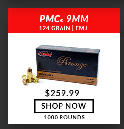 PMC - Bronze - 9mm - 124 Grain - FMJ - 1000 Rounds