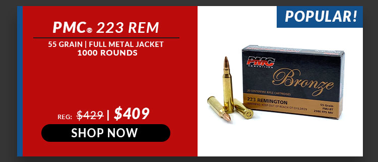 PMC - Bronze - 223 Rem - 55 Grain - FMJ - 1000 Rounds