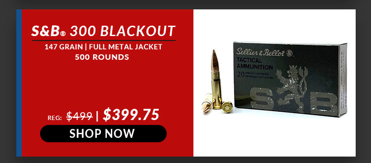 Sellier & Bellot - 300 Blackout - 147 Grain - FMJ - 500 Rounds
