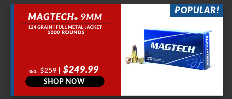 Magtech - 9mm - 124 Grain - FMJ - 1,000 Rounds