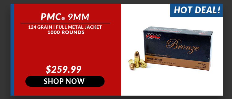 PMC - Bronze - 9mm - 124 Grain - FMJ - 1000 Rounds