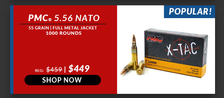 PMC - X-TAC- 5.56x45mm - 55 Grain - FMJ - 1000 Rounds
