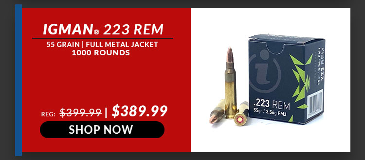 Igman - 223 Rem - 55 Grain - FMJ - 1000 Rounds