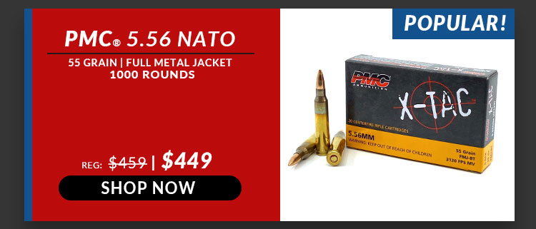 PMC - X-TAC- 5.56x45mm - 55 Grain - FMJ - 1000 Rounds