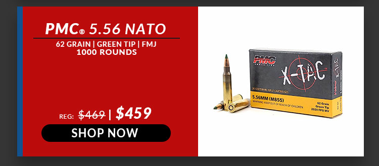 PMC - X-TAC - 5.56x45mm - M855 - Green Tip - 62 Grain - FMJ - 1000 Rounds
