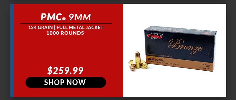 PMC - Bronze - 9mm - 124 Grain - FMJ - 1000 Rounds