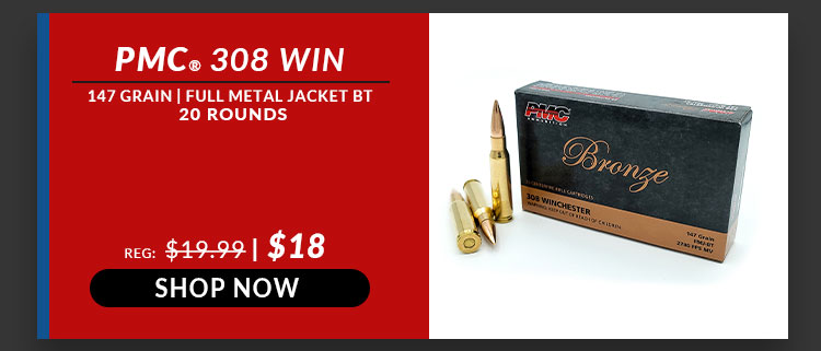 PMC - Bronze - 308 Win - 147 Grain - FMJBT - 20 Rounds
