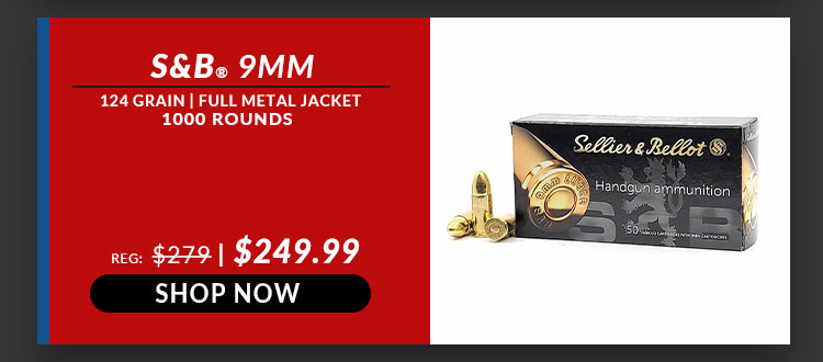 Sellier & Bellot - 9mm - 124 Grain - FMJ - 1,000 Rounds
