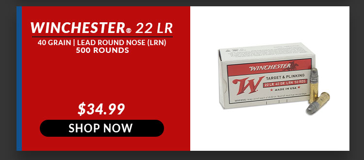 Winchester - 22 Long Rifle - 40 Grain - LRN - 500 Rounds