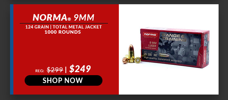 Norma - 9mm - 124 Grain - TMJ - 1000 Rounds