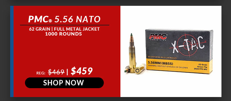 PMC - X-TAC - 5.56x45mm - M855 - Green Tip - 62 Grain - FMJ - 1000 Rounds