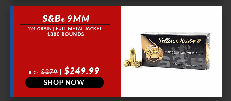 Sellier & Bellot - 9mm - 124 Grain - FMJ - 1,000 Rounds