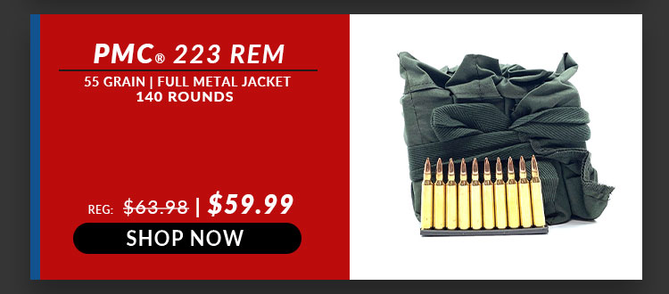 PMC - Bronze - 223 Rem - 55 Grain - FMJ - with Bandolier - 140 Rounds