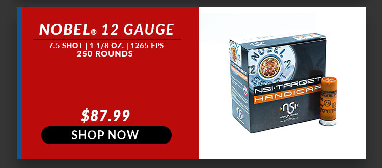 Nobel Sport - Target Handicap - 12 Gauge - #7.5 Shot - 1-1/8 oz. - 1265 FPS - 250 Rounds