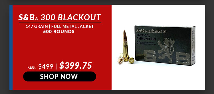 Sellier & Bellot - 300 Blackout - 147 Grain - FMJ - 500 Rounds