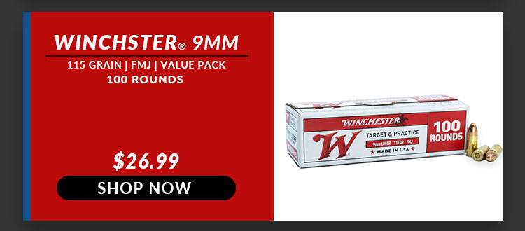 Winchester – 9mm – 115 Grain – FMJ – 100 Rounds
