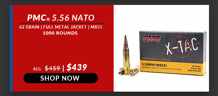 PMC – X-TAC – 5.56x45mm – M855 – Green Tip – 62 Grain – FMJ – 1000 Rounds