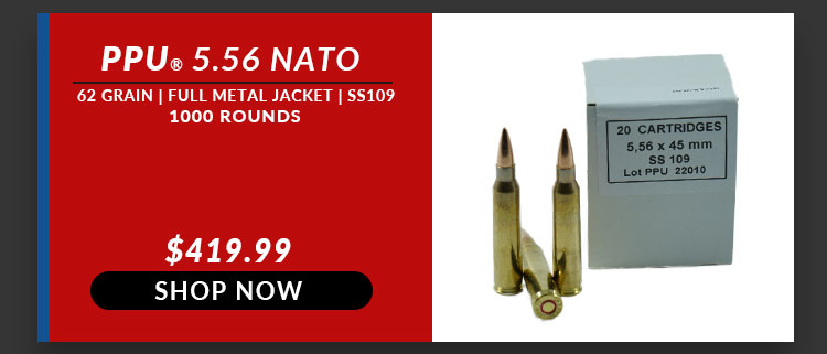 Prvi Partizan (PPU) - SS109 - 5.56x45mm - 62 Grain - FMJBT - 1000 Rounds