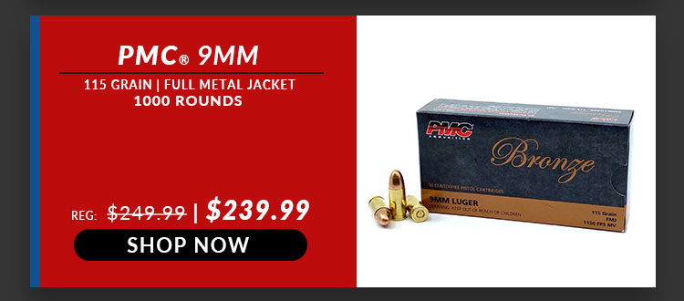 PMC - Bronze - 9mm - 115 Grain - FMJ - 1000 Rounds