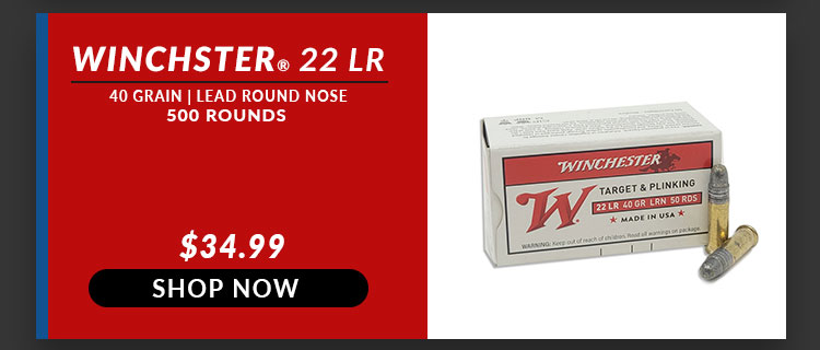 Winchester – 22 Long Rifle – 40 Grain – LRN – 500 Rounds
