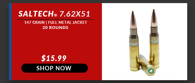 Saltech Swiss Range – 7.62×51 Ball – 147 Grain – FMJ – 20 Rounds