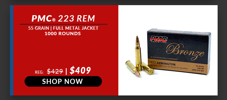 PMC – Bronze – 223 Rem – 55 Grain – FMJ – 1000 Rounds