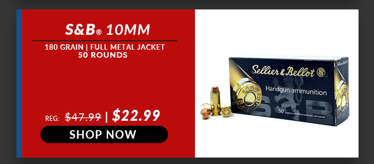 Sellier & Bellot – 10mm Auto – 180 Grain – FMJ – 50 Rounds