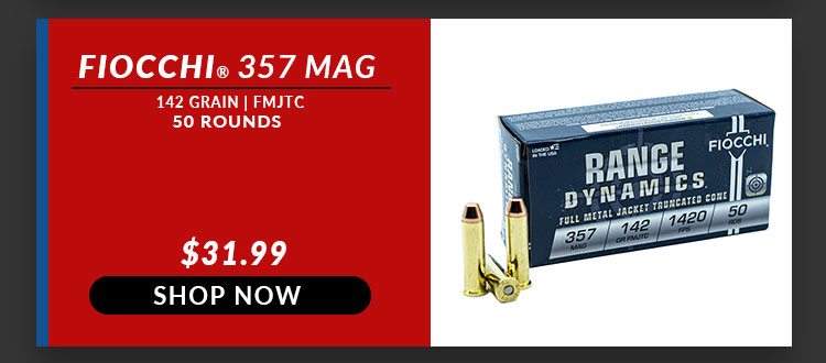 Fiocchi – 357 Magnum – 142 Grain – FMJTC – 50 Rounds