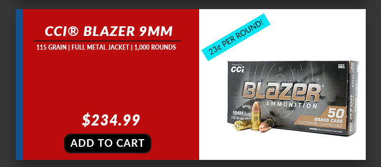 CCI – Blazer – 9mm – 115 Grain – FMJ