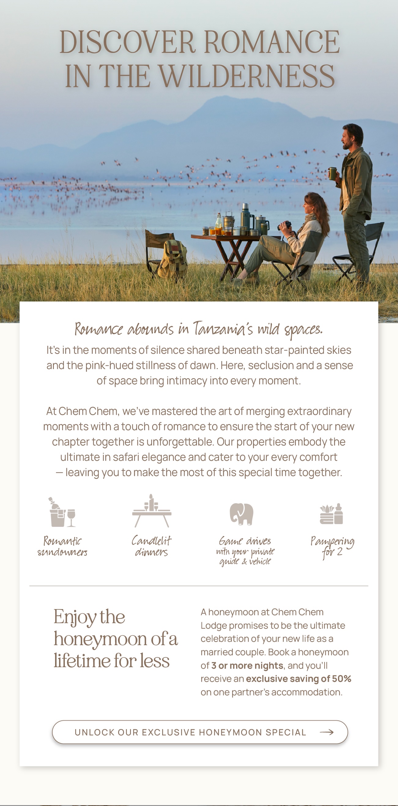 Unlock our exclusive honeymoon special