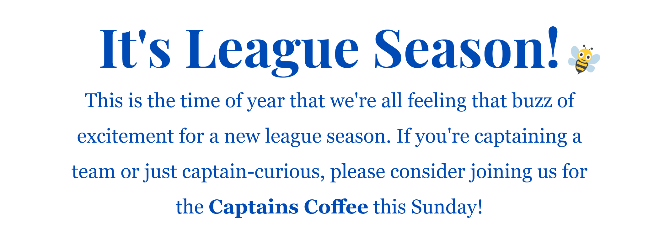 It's league season graphic