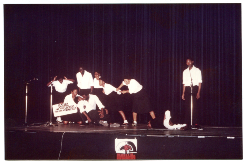 photographs of ANC in Amsterdam performing arts in protest