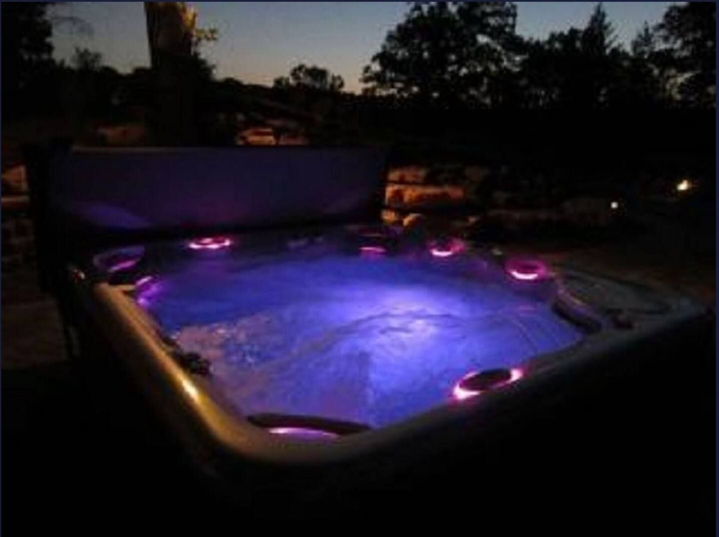 Hot tub soak at night