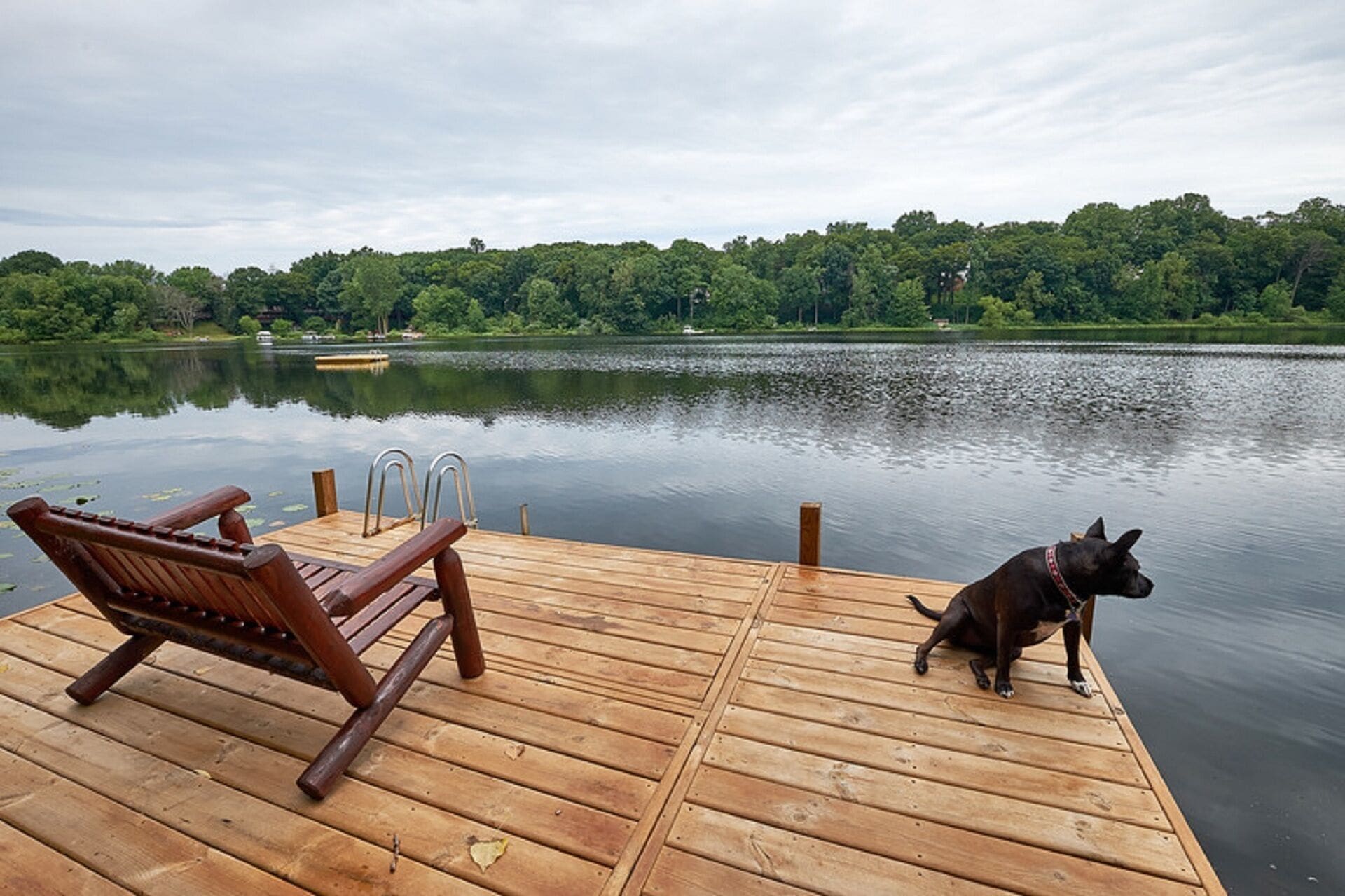 Private dock on the lake