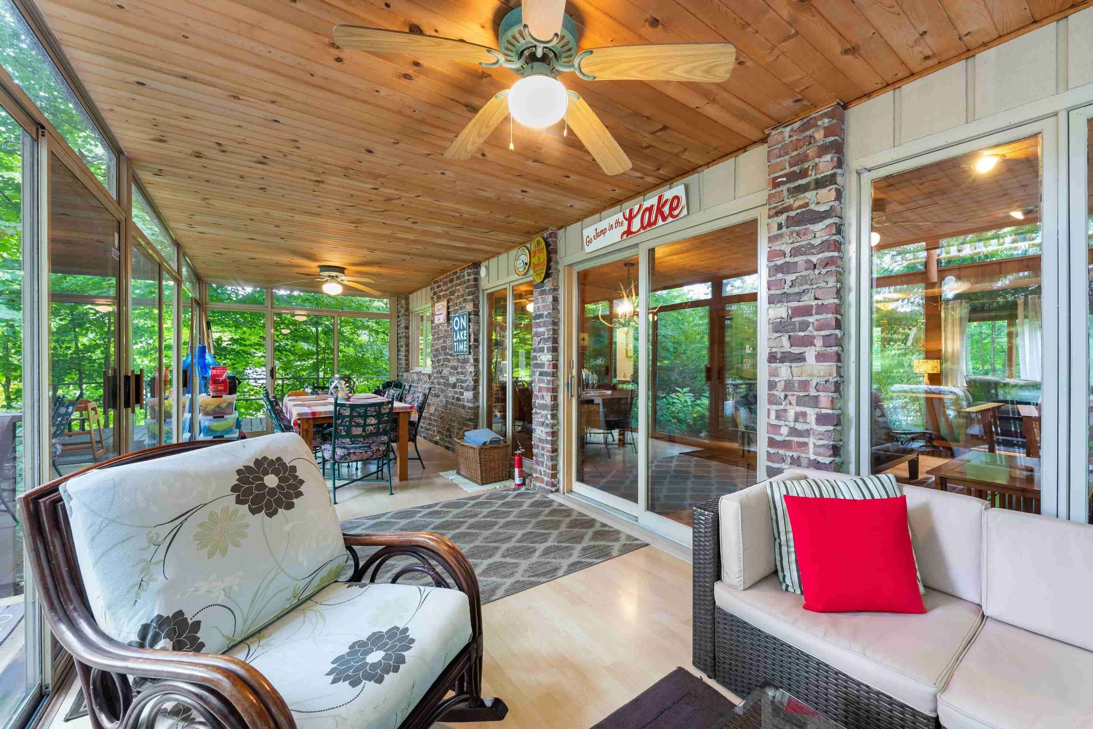 Panoramic view from the three-season room